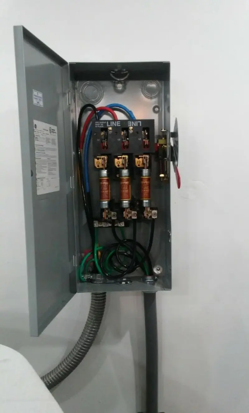 Three-phase disconnect switch installed for Electrical Wiring & Rewiring in Edgemere